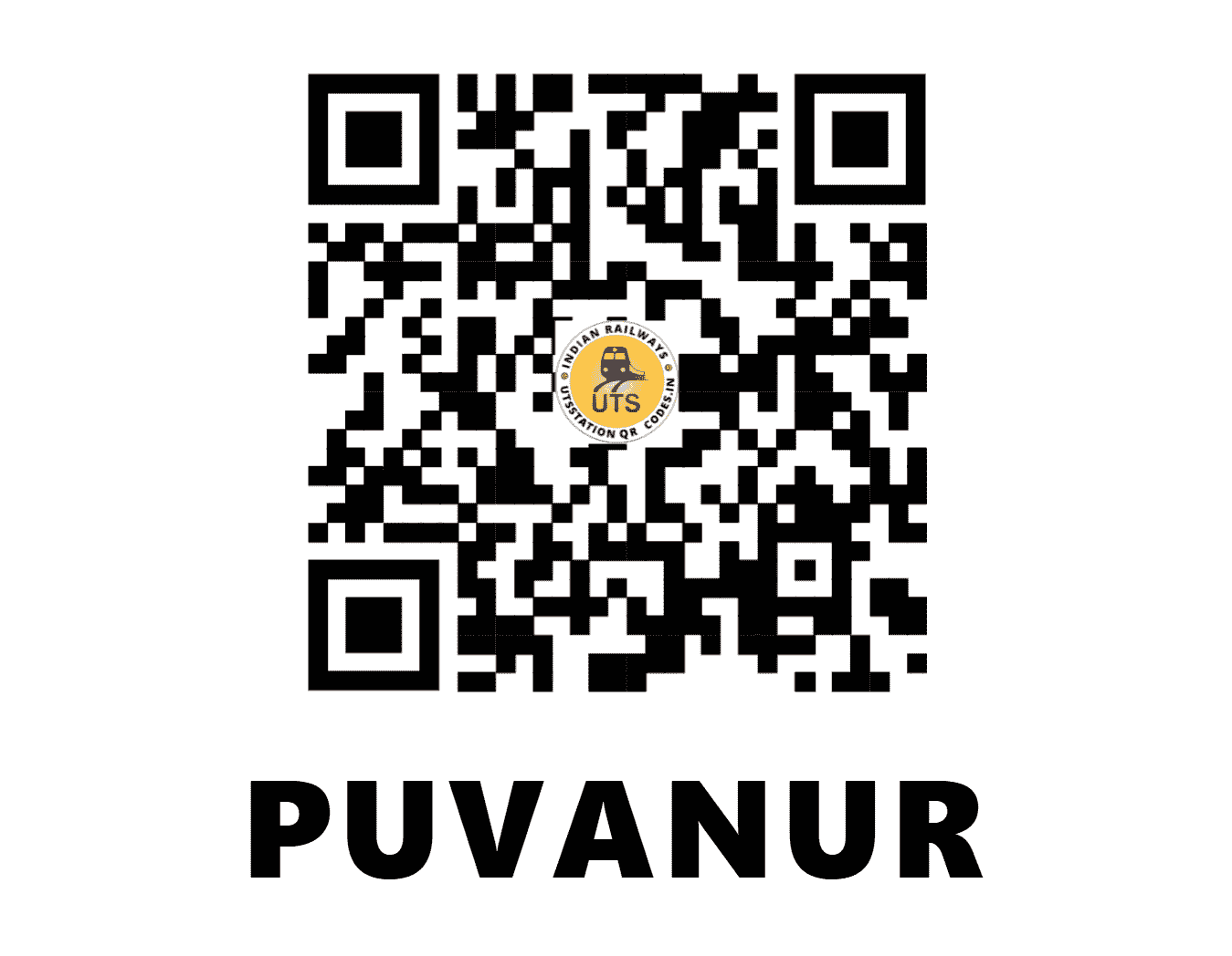 UTS QR Code for PUVANUR - PVN (SR - TAMIL NADU)